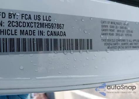 2021 Dodge Charger R/T Rwd from USA, damaged, VIN 2C3CDXCT2MH597867